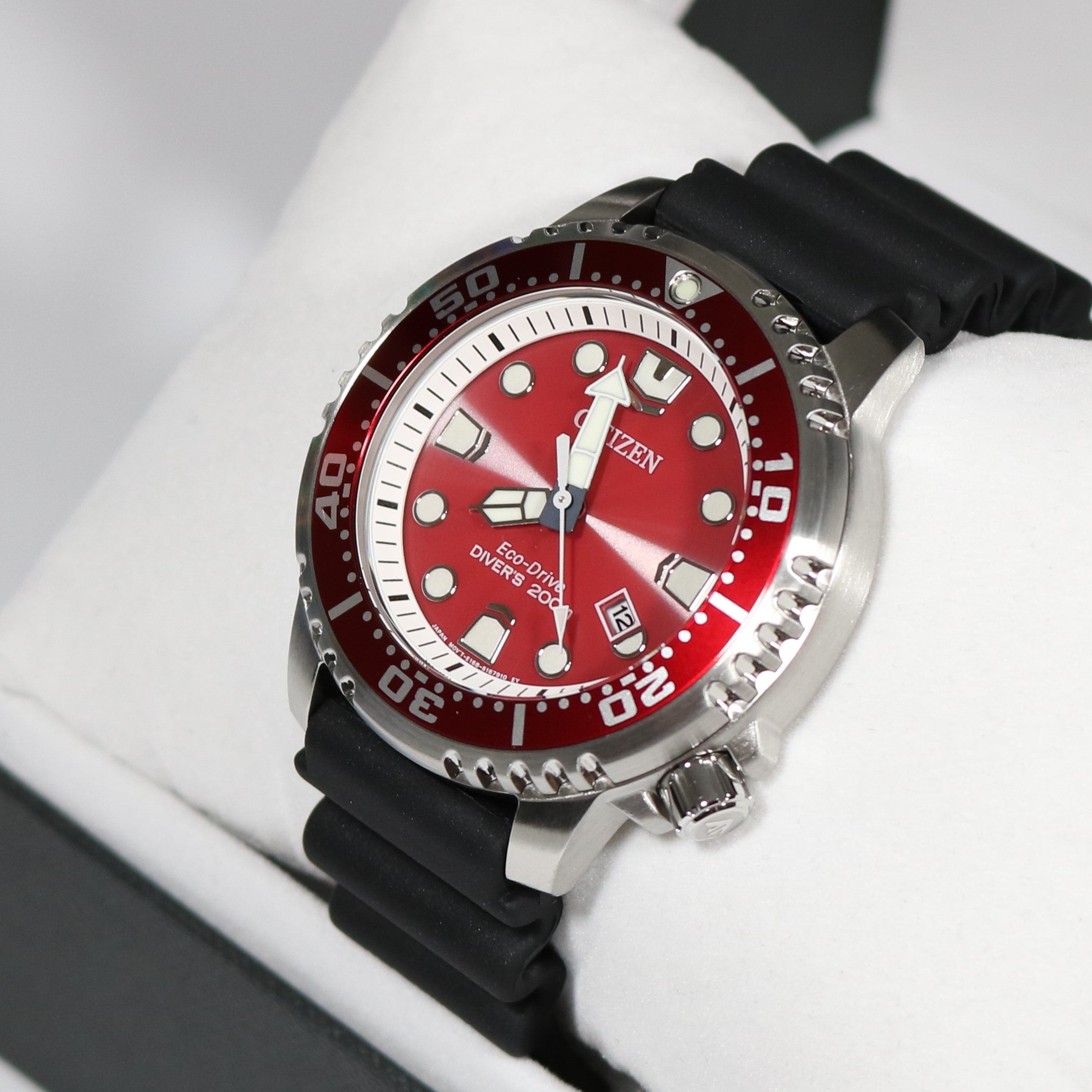 Citizen Eco-Drive Promaster Red Dial Sea Divers Watch BN0159-15X – Chronobuy