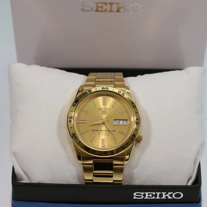 Seiko 5 Sports Gold Automatic Day Date Men's Watch SNKE06K1 – Chronobuy