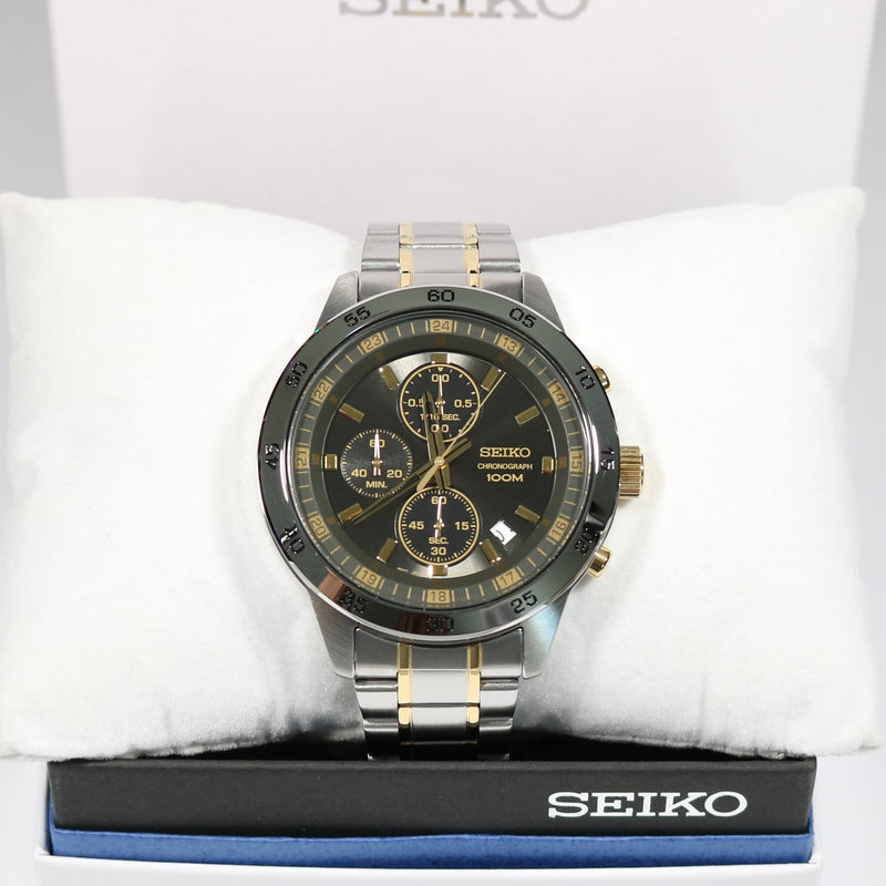 Seiko Neo Sports Two Tone Chronograph Men's Watch SKS645P1 – Chronobuy