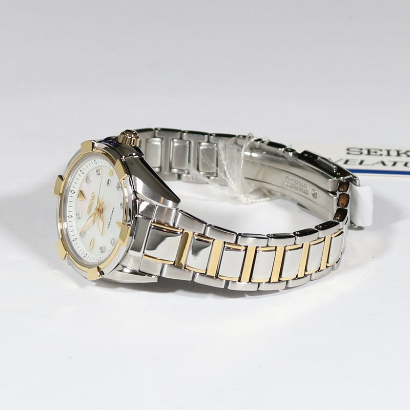 Seiko Quartz Women's Mother of Pearl Two Tone Diamond Watch SXDG08P1 –  Chronobuy