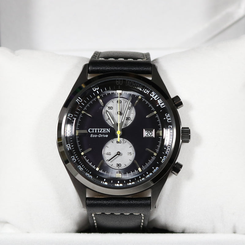 Citizen Eco-Drive Chandler Black Dial Chronograph Men's Watch CA7027-0 –  Chronobuy