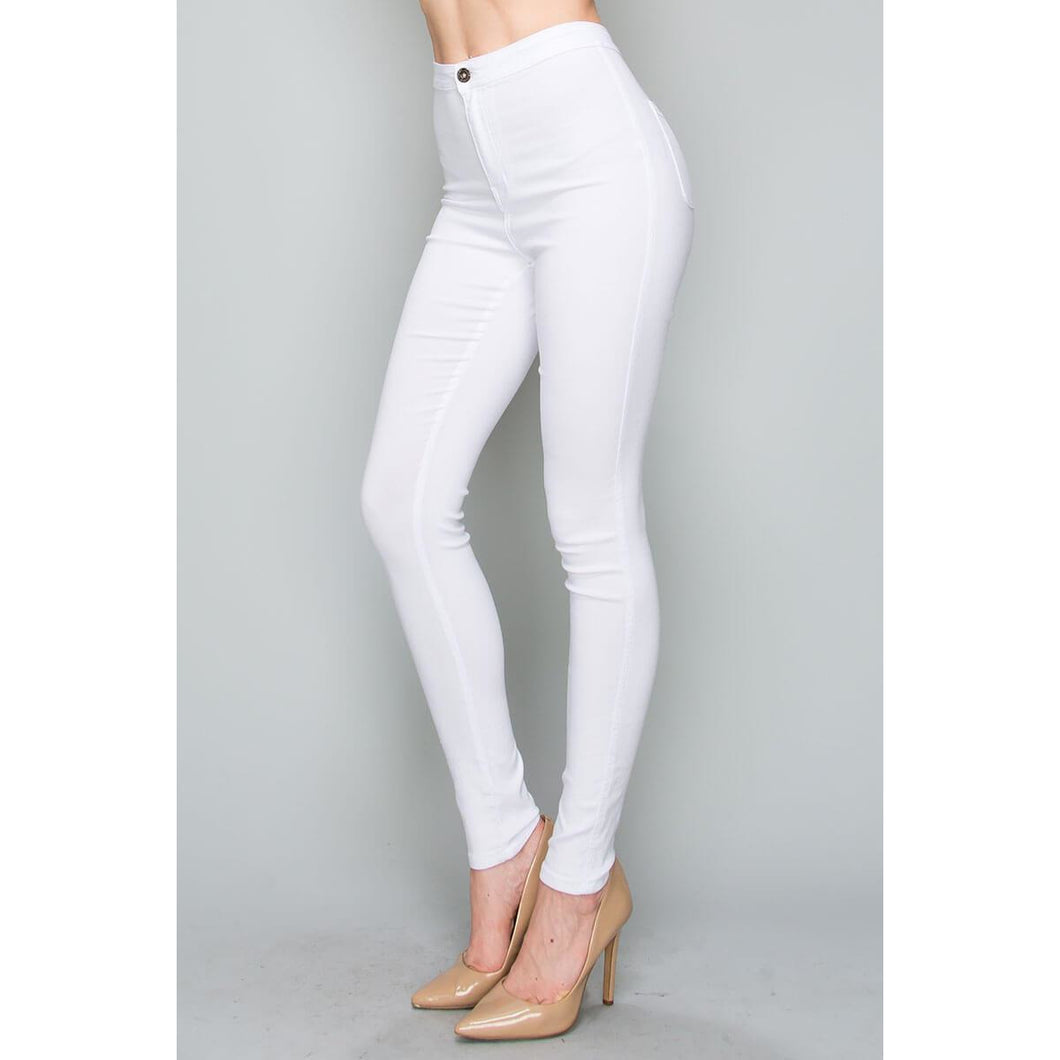 white high waisted pants