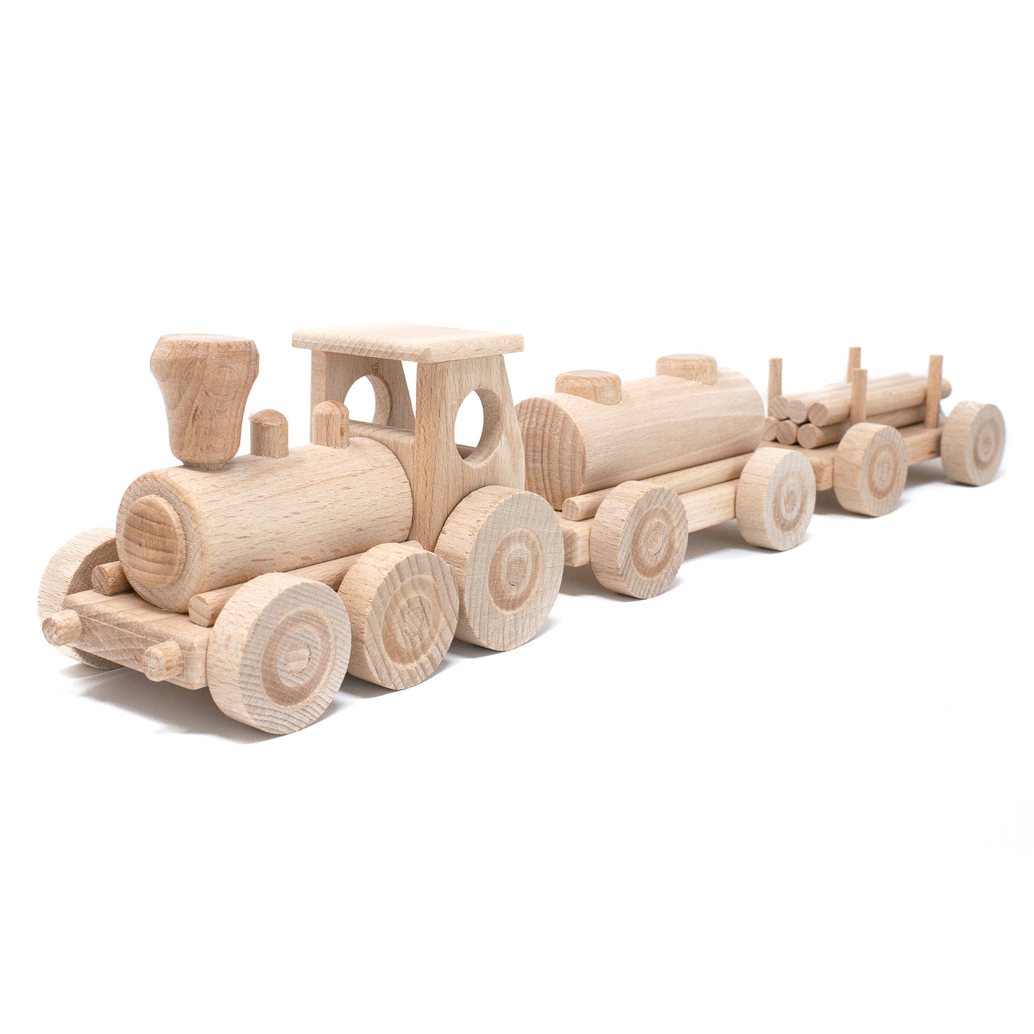 handmade wooden toy train