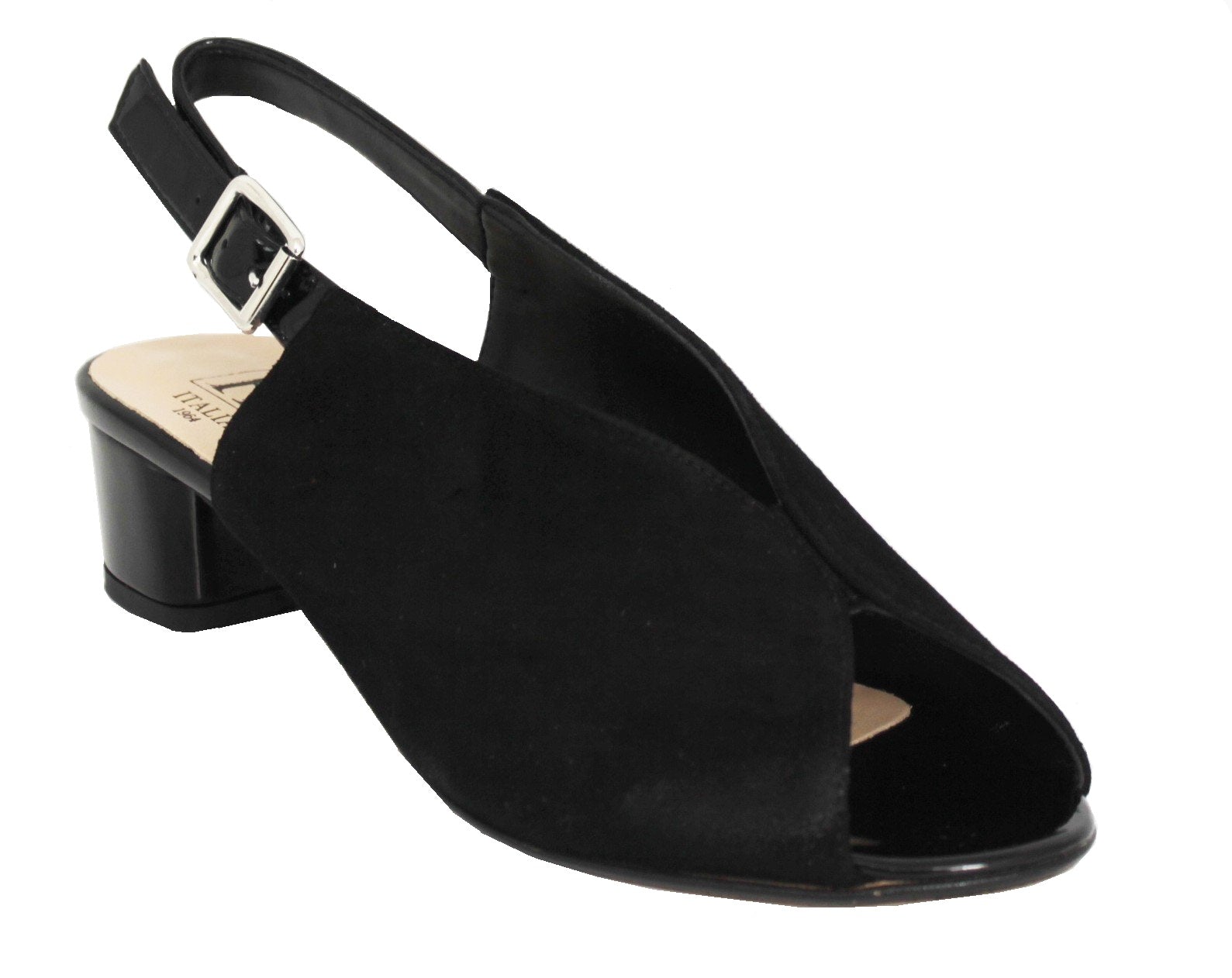 low heel slingback peep toe