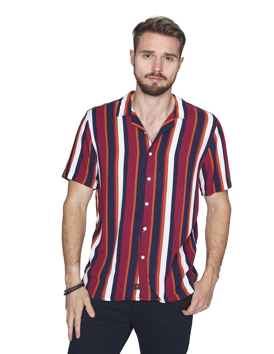 CAMISAS HOMBRE CASUALES MODA MANGA CORTA ESTAMPADA 3 – BOBOIS