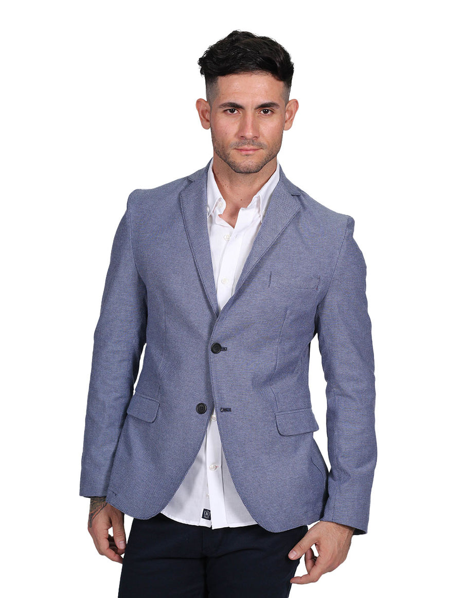 Sacos Para Hombre Bobois Casuales Blazer Sport Slim Azul – BOBOIS