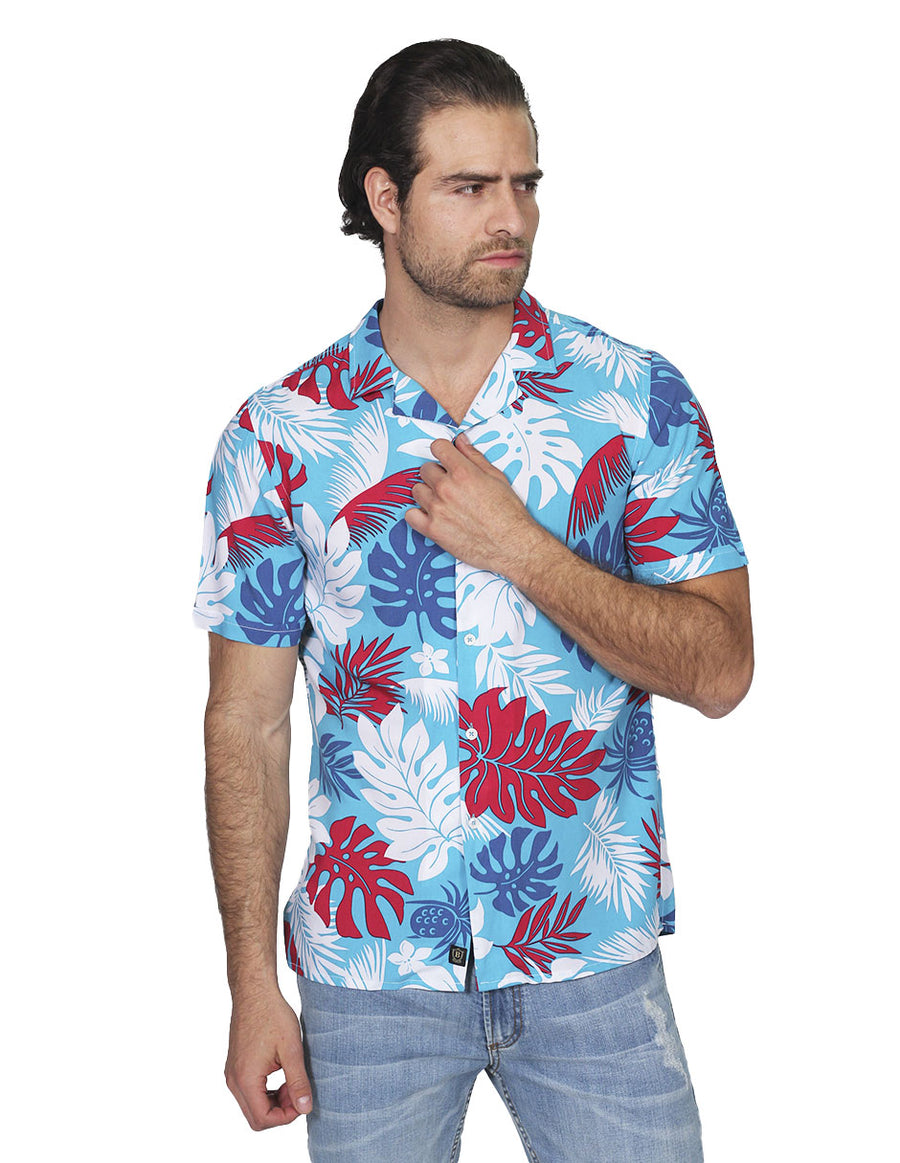Camisas Para Hombre Bobois Moda Casuales Corta Playa Hawaiana Es – BOBOIS
