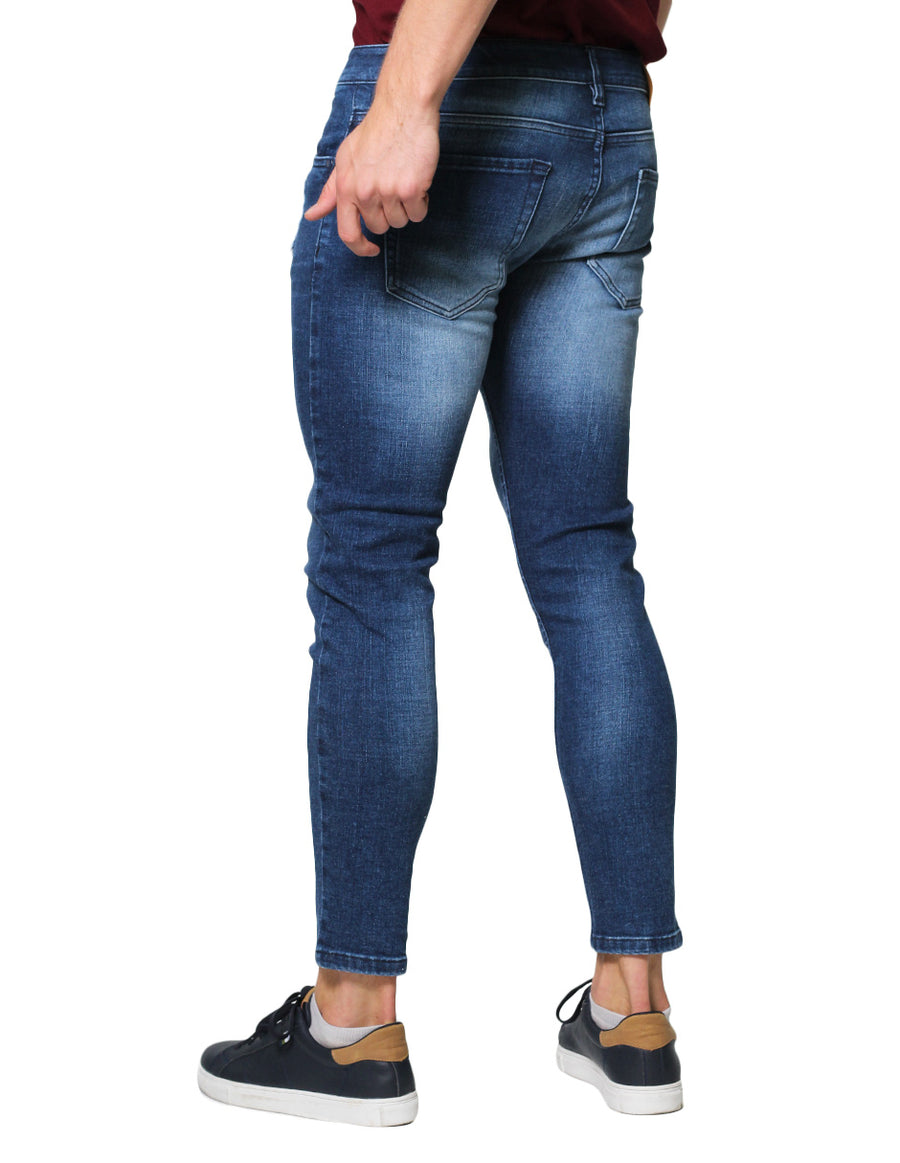 Jeans Hombre Pantalones Mezclilla Skinny Moda Azul J2510 –