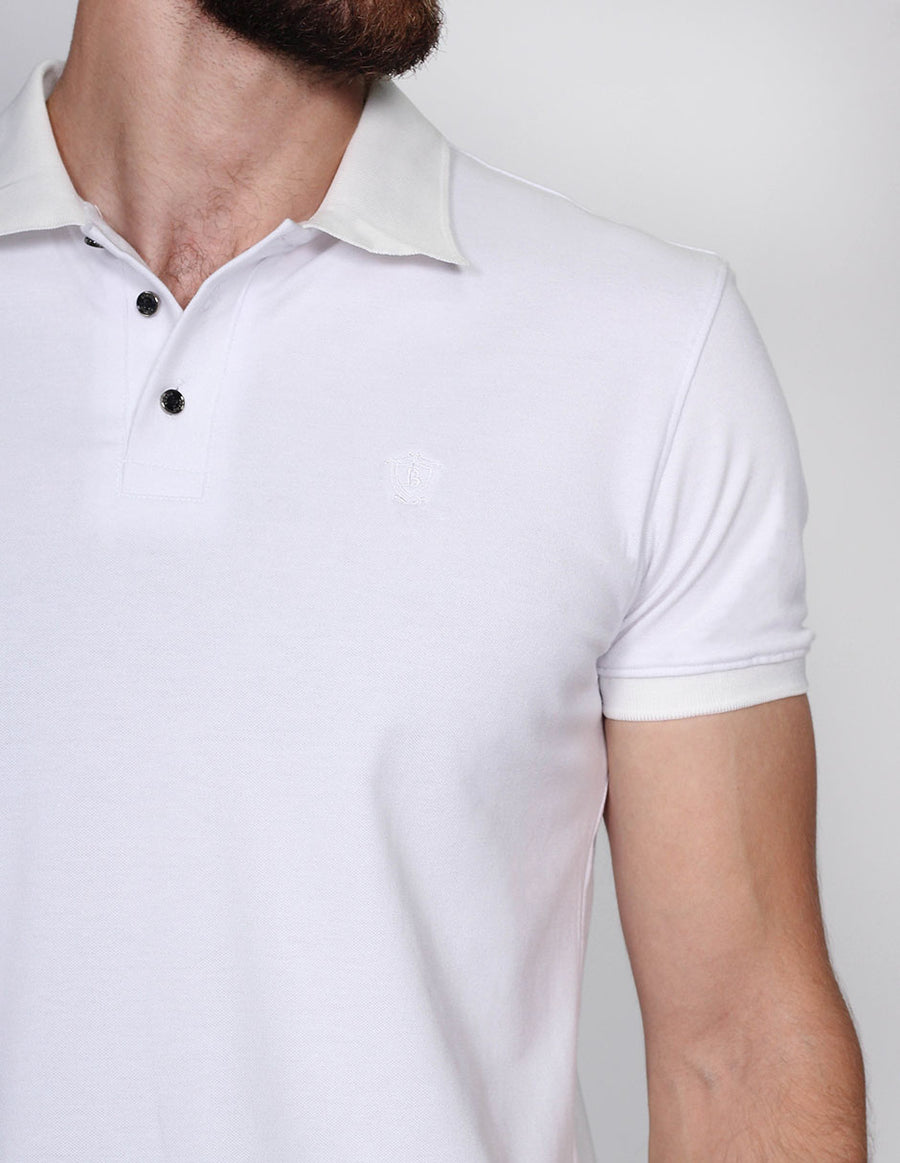 Playeras HOMBRE POLO BASICA MANGA CORTA BLANCO APOLO – BOBOIS