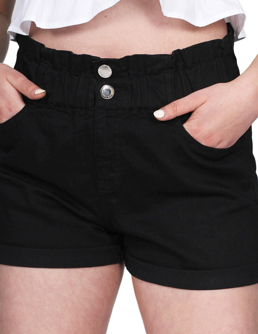 confirmar servir Centro comercial Shorts Para Mujer Bobois Moda Casuales Mezclilla Tiro Alto Negro Y2110 –  BOBOIS