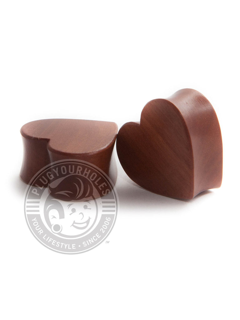 Cherry Wood Heart Shaped Plugs Wooden Heart Plugs 2959