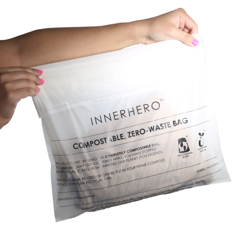 Innerhero compostable garment poly bags