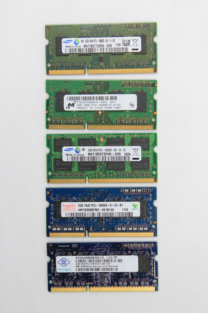 Various 2GB PC3-10600S Laptop RAM Memory - (S940)
