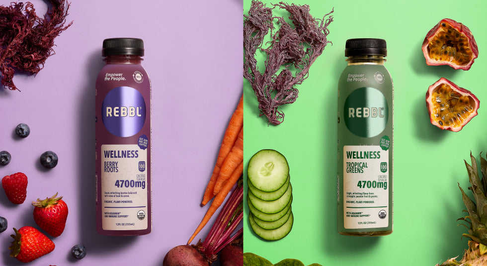 REBBL WELLNESS Berry Roots and Tropical Greens Juice