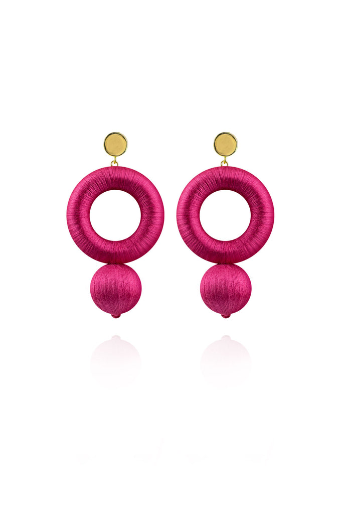 Saskia Earrings in Rubine Red – Saule