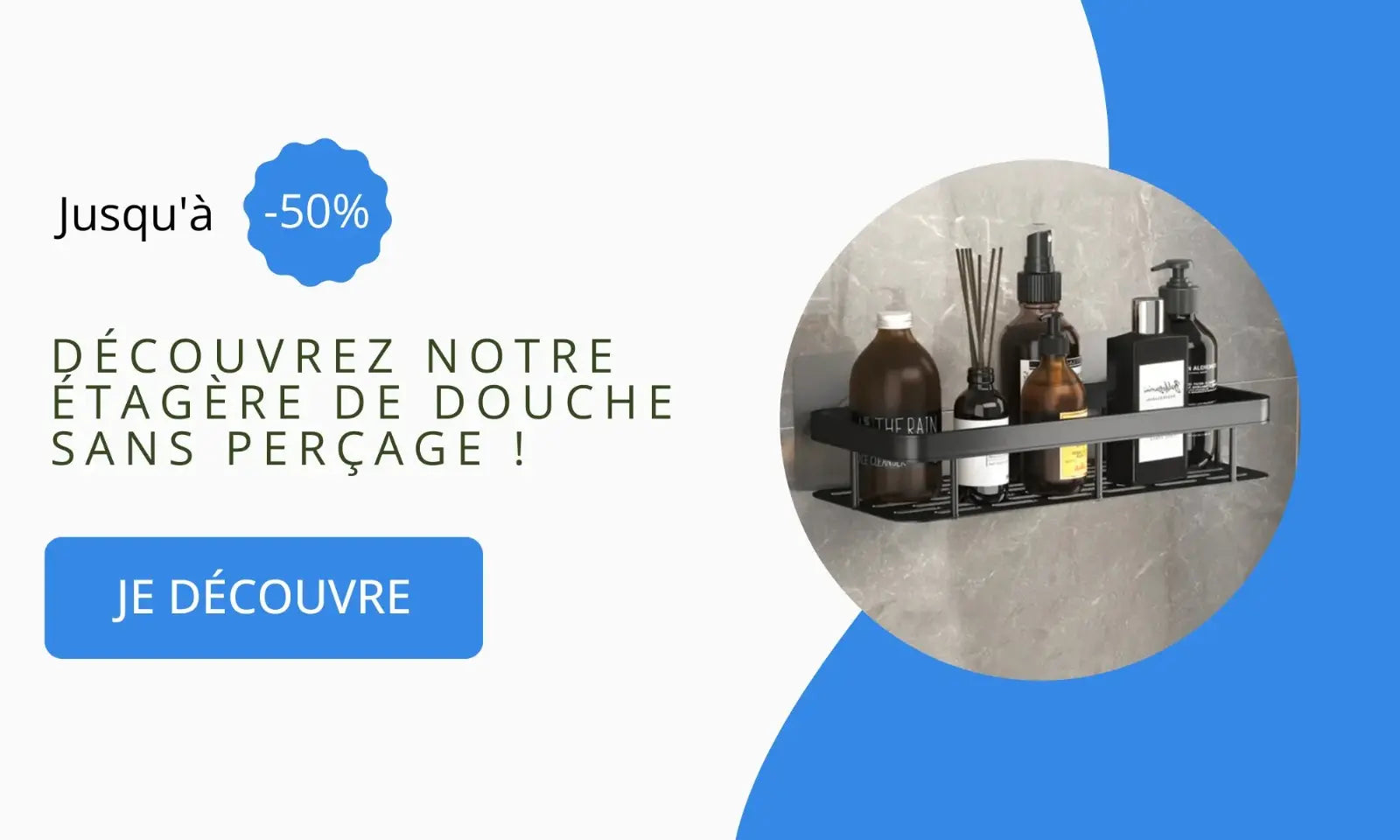étagère de douche sans perçage