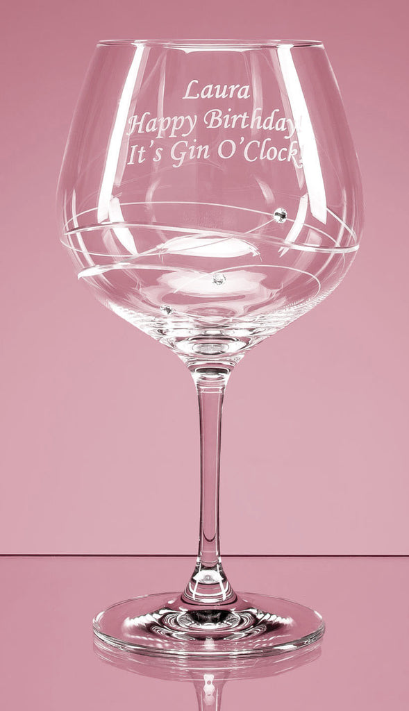 Personalised gin glass