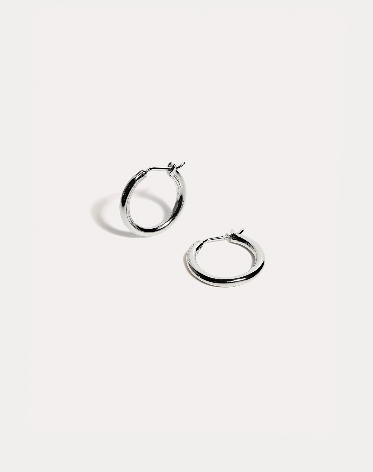 925 Sterling Silver Small Medium Hoop Earrings – NUE Hoops