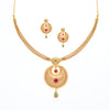 Artistic Drop shape Gold Necklace