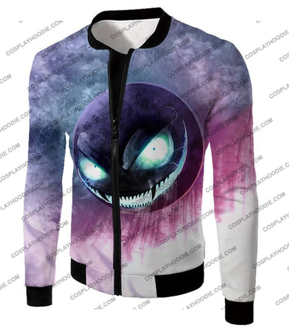 Image of Pokemon Awesome Ghost Ghastly Ultimate Hd Graphic Anime T-Shirt Pkm140 Jacket / Us Xxs (Asian Xs)
