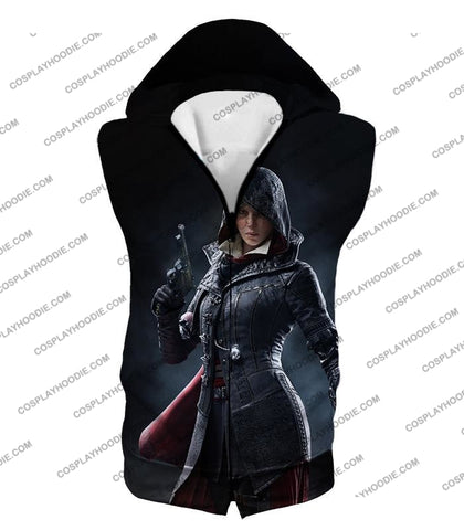 Image of Amazing Syndicate Female Assassin Evie Frye Cool Black T-Shirt Ac037 Hooded Tank Top / Us Xxs (Asian