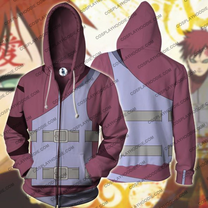 Naruto Hoodie - Gaara Jacket Cosplay