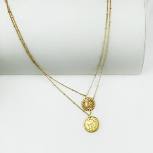 FUNKY MONKEY:  LAYERED VINTAGE COIN NECK - Ports and Company