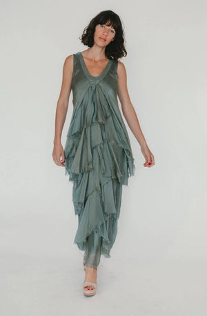 DANCE IN PARIS:  SLVLS TIERED SEQUIN NECK DRESS - Ports and Company