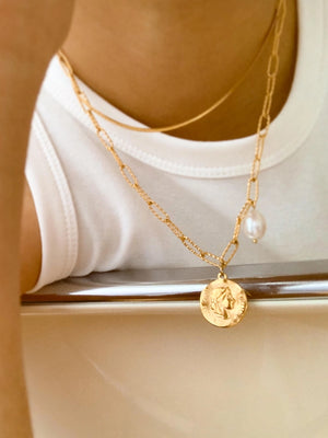 MAIQ:  ISALINE 18K GOLD COIN NECK - Ports and Company