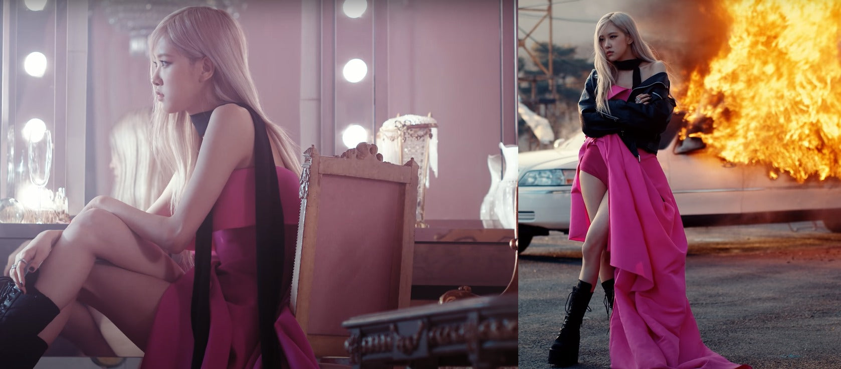 ic: Rosé in a Saint Laurent leather jacket. Featured in Rosé’s music video, “On The Ground.”	