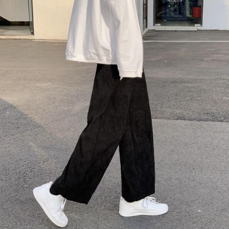 Wide Leg Lightweight Corduroy Pants