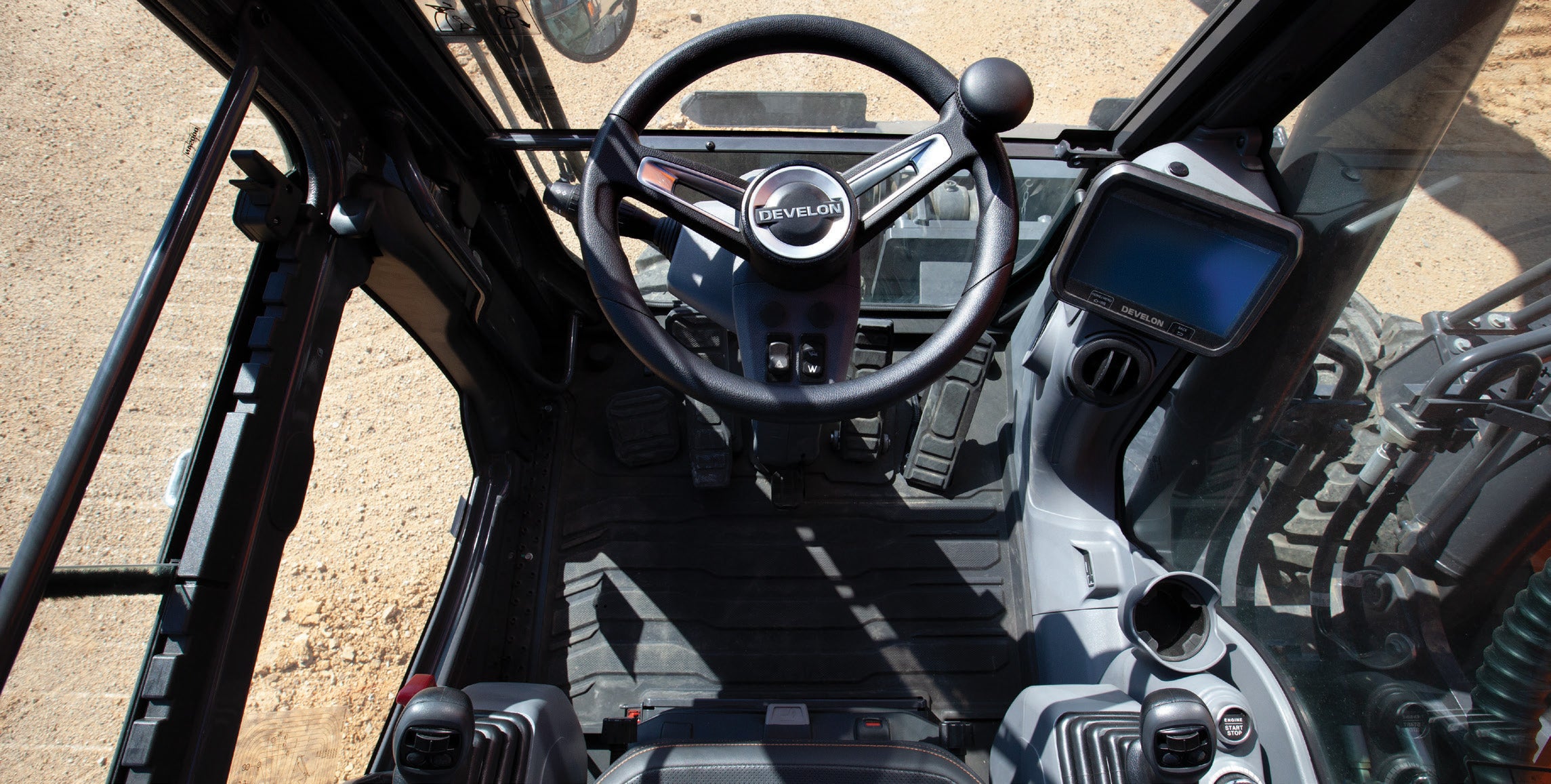 Develon Wheel Excavator Inside Cab