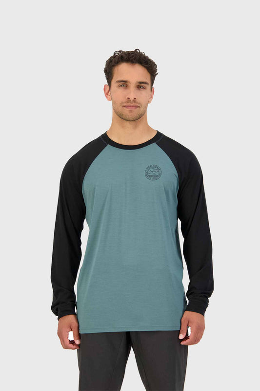 Mons Royale Icon Raglan Long Sleeve Jersey 9 Iron Navy – Stif