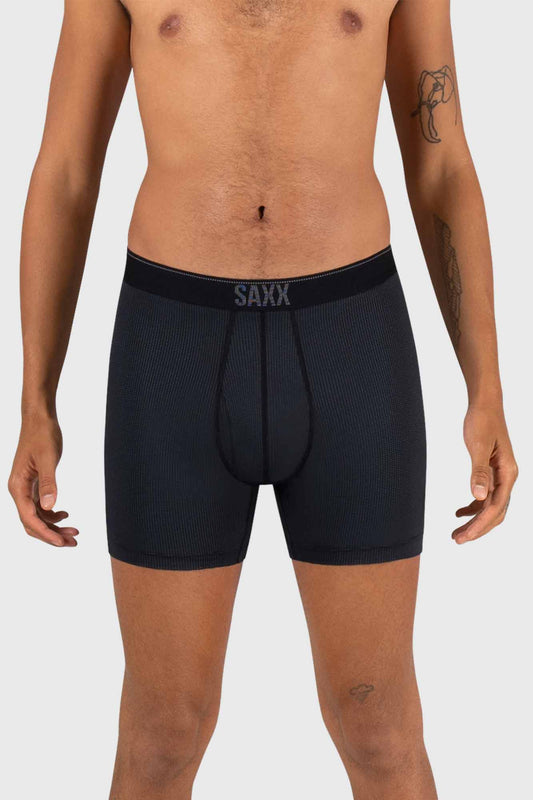 SAXX Kinetic HD Boxer Briefs - Black/Vermillion | Source for Sports