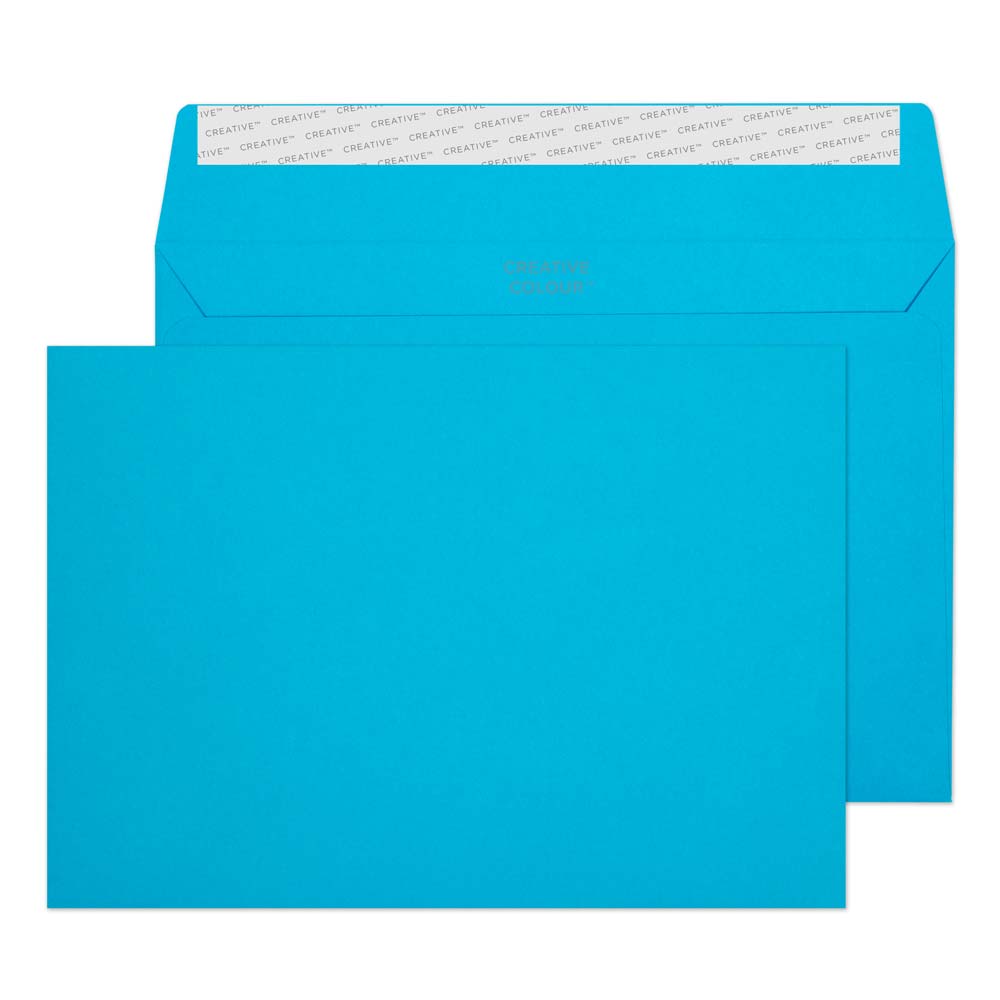 C5 Caribbean Blue 120gsm Peel & Seal Envelopes (Qty 500) 162mm x 229mm - All Colour Envelopes product image