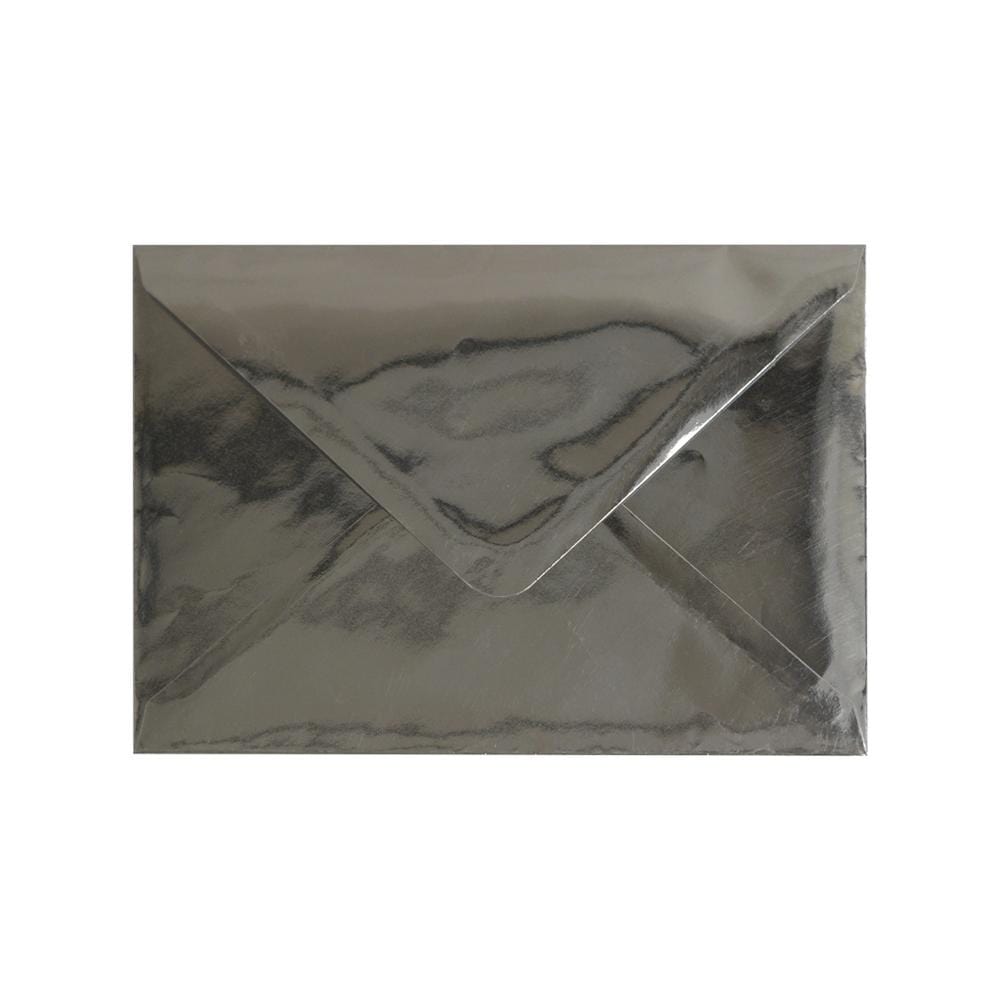 C7 Metallic Silver Mirror Finish 120gsm Gummed Envelopes [Qty 100] 82 x 113mm - All Colour Envelopes