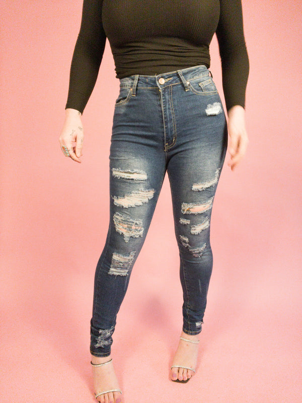 Caliente Distressed Super Flare Jeans *M.A.P*