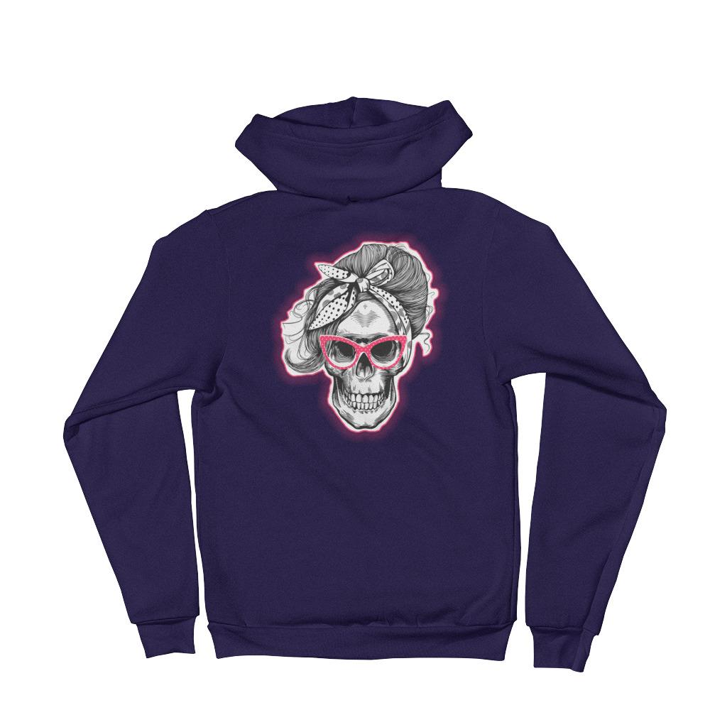 skeleton zip up hoodie