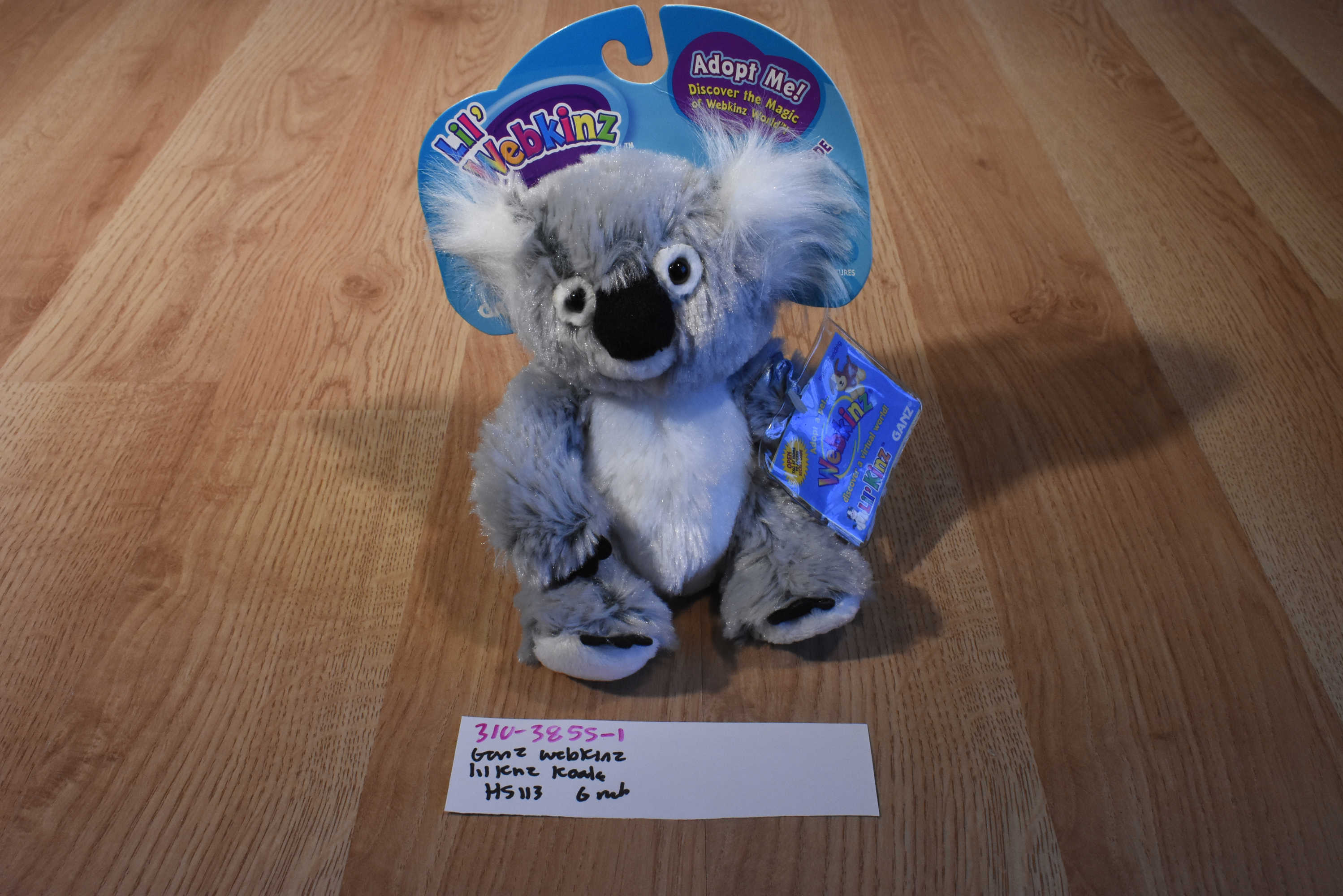 Ganz Webkinz Lil Kinz Koala Bear Beanbag Plush HS113 Sealed Code