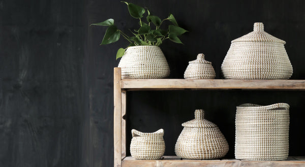 Handmade seagrass baskets from Vietnam