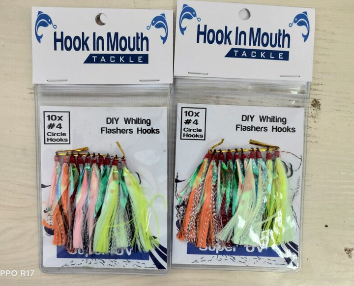 10 DIY Super UV Whiting Hooks Size #4 Circle Hooks Best Whiting Rigs on the  Market – Hook in Mouth Tackle