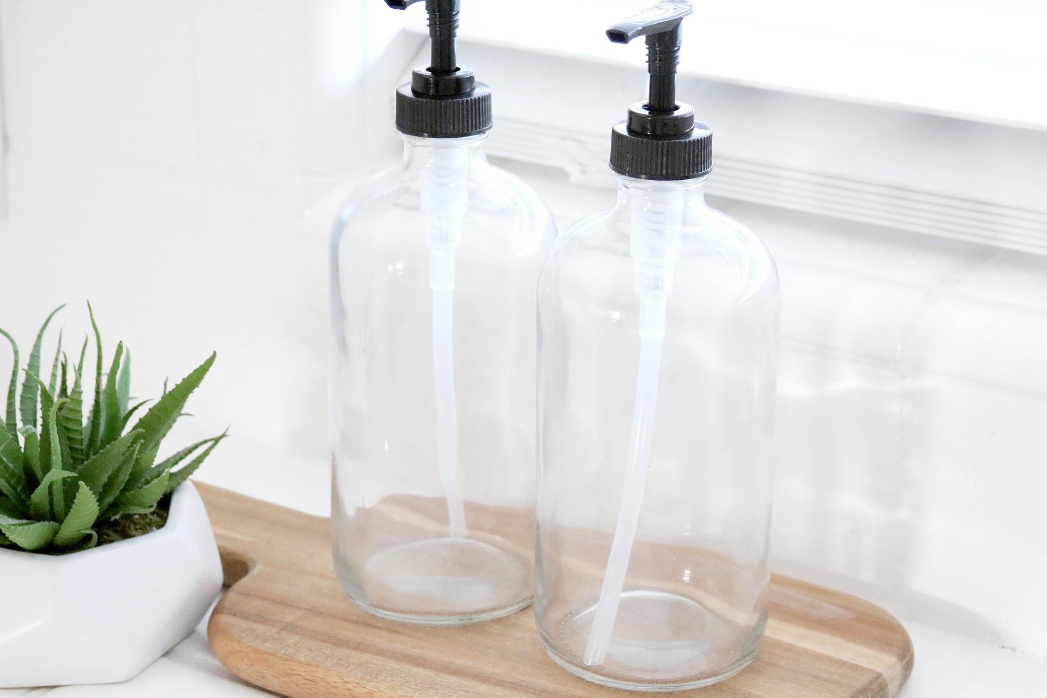 hand soap and dish soap dispenser set