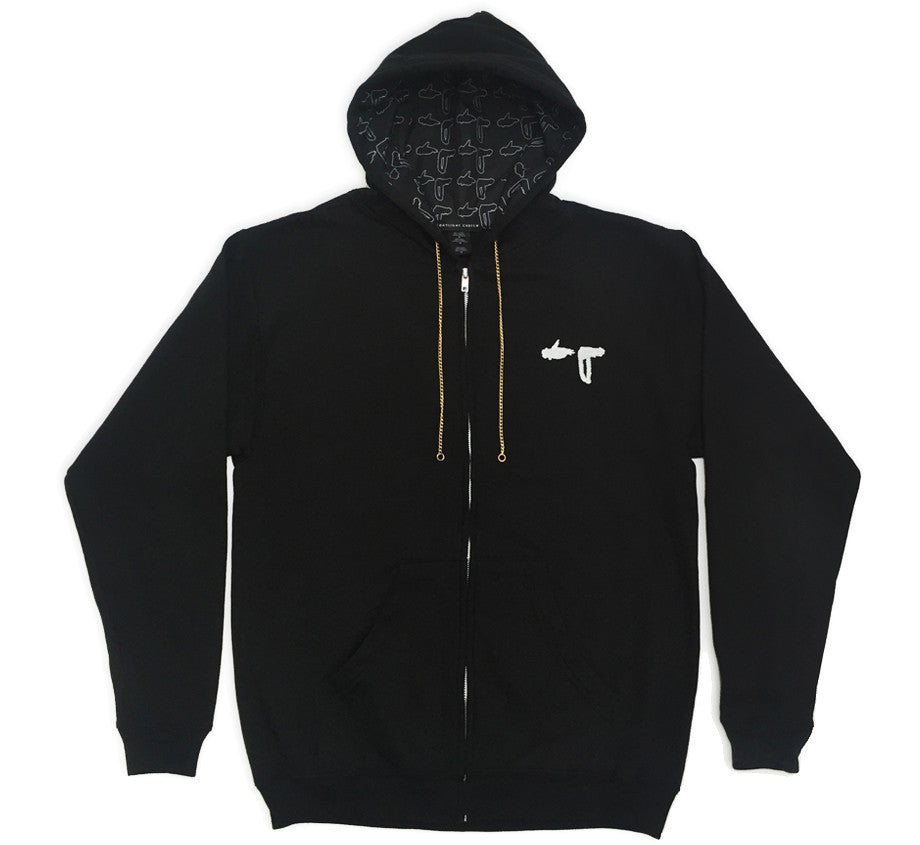 black chain hoodie