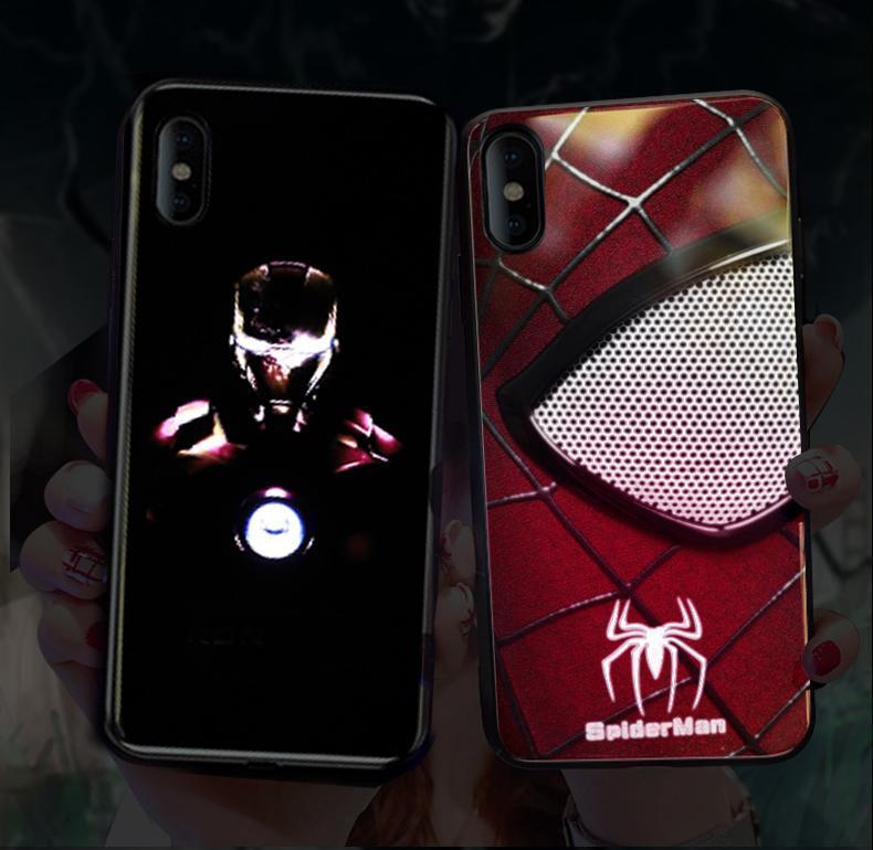 coque iphone xr lumineuse marvel