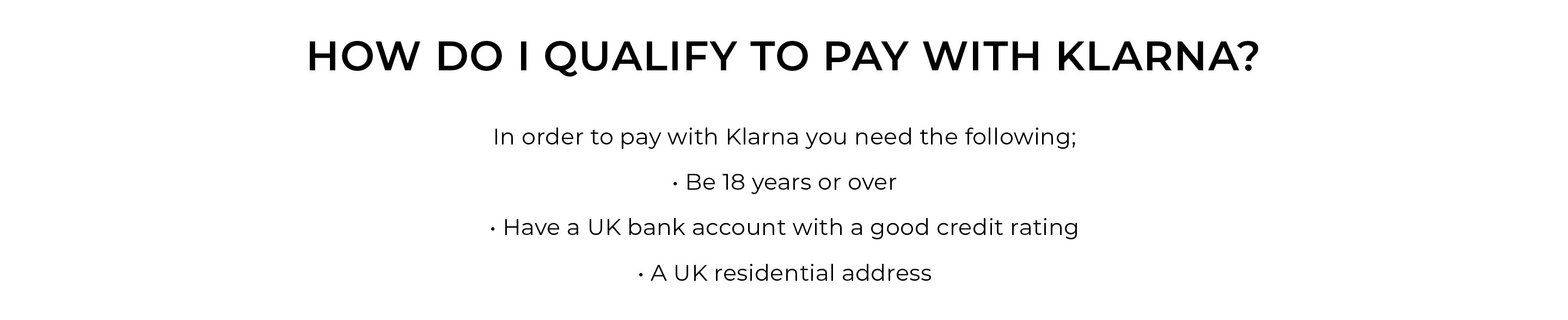 How Do I Qualify To Pay With Klarna?