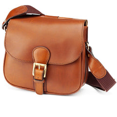 Laksen - Cartridge Bag in Saddle Leather - Natural Mahogany
