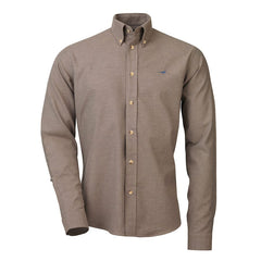 Laksen - Christopher 100% Brushed Cotton Skjorte - Camel thumbnail