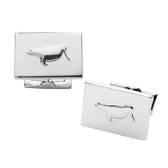 Laksen - Engraved Woodcock Cufflinks - Silver