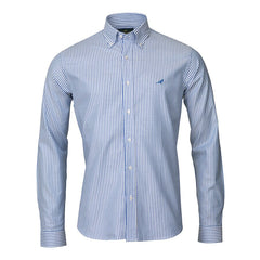 Laksen - Eton 100% Oxford Cotton Skjorte - Navy thumbnail