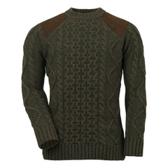 Laksen - Maree O-neck Kabelstrik Sweater - Olive